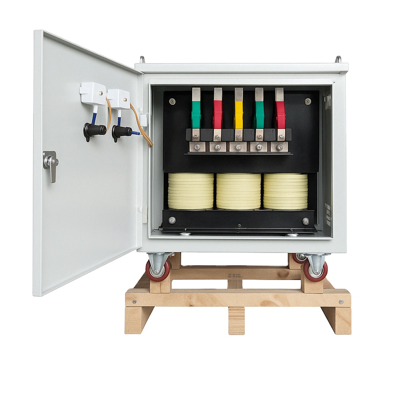 Customized Digital Display 40KVA 380v To 220v Three Phase Dry Type Step Down Voltage Transformer